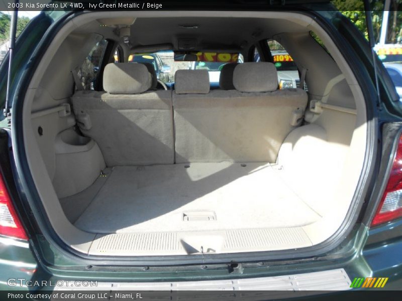 Ivy Green Metallic / Beige 2003 Kia Sorento LX 4WD