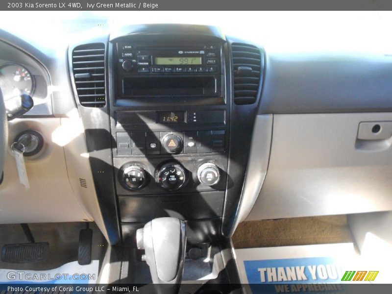 Ivy Green Metallic / Beige 2003 Kia Sorento LX 4WD