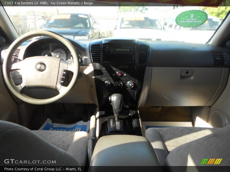Ivy Green Metallic / Beige 2003 Kia Sorento LX 4WD