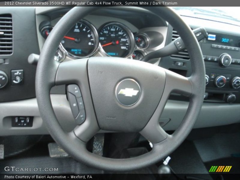 Summit White / Dark Titanium 2012 Chevrolet Silverado 3500HD WT Regular Cab 4x4 Plow Truck
