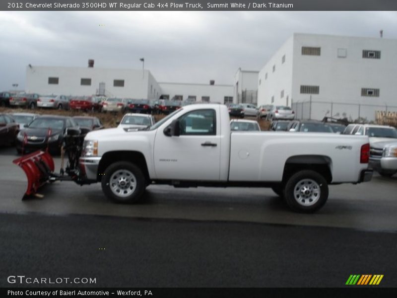 Summit White / Dark Titanium 2012 Chevrolet Silverado 3500HD WT Regular Cab 4x4 Plow Truck