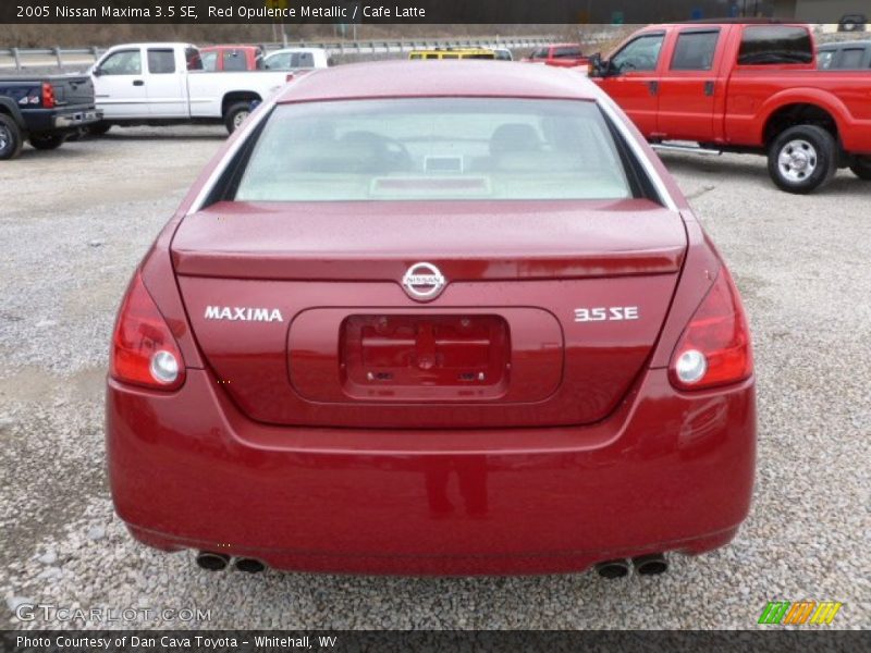Red Opulence Metallic / Cafe Latte 2005 Nissan Maxima 3.5 SE
