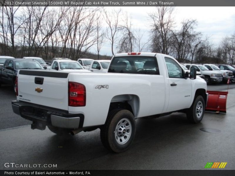  2012 Silverado 3500HD WT Regular Cab 4x4 Plow Truck Summit White