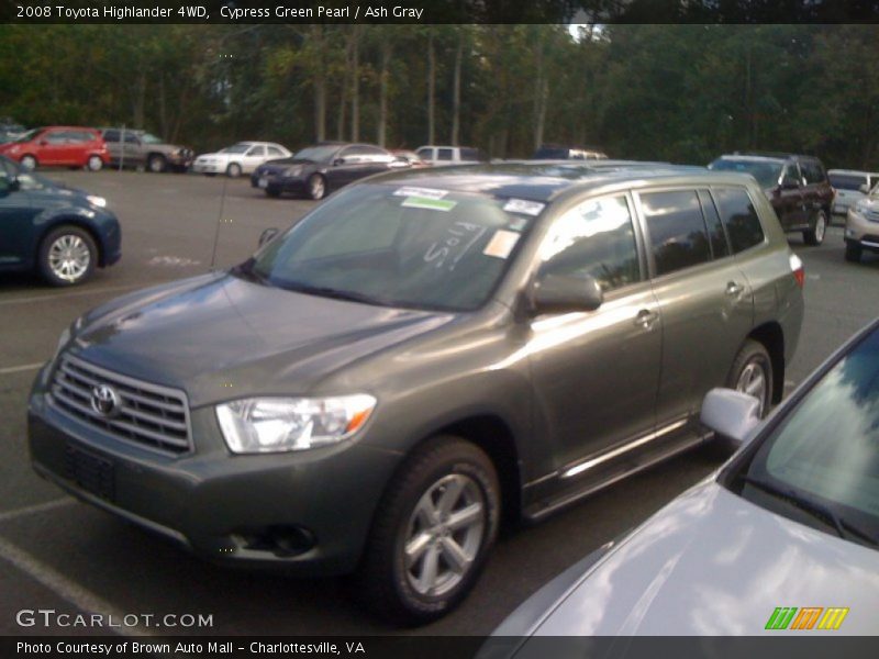 Cypress Green Pearl / Ash Gray 2008 Toyota Highlander 4WD