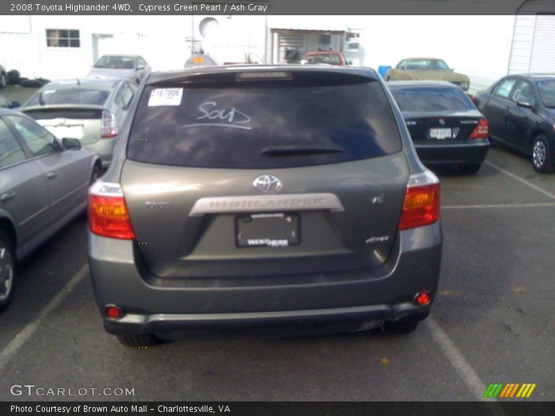 Cypress Green Pearl / Ash Gray 2008 Toyota Highlander 4WD