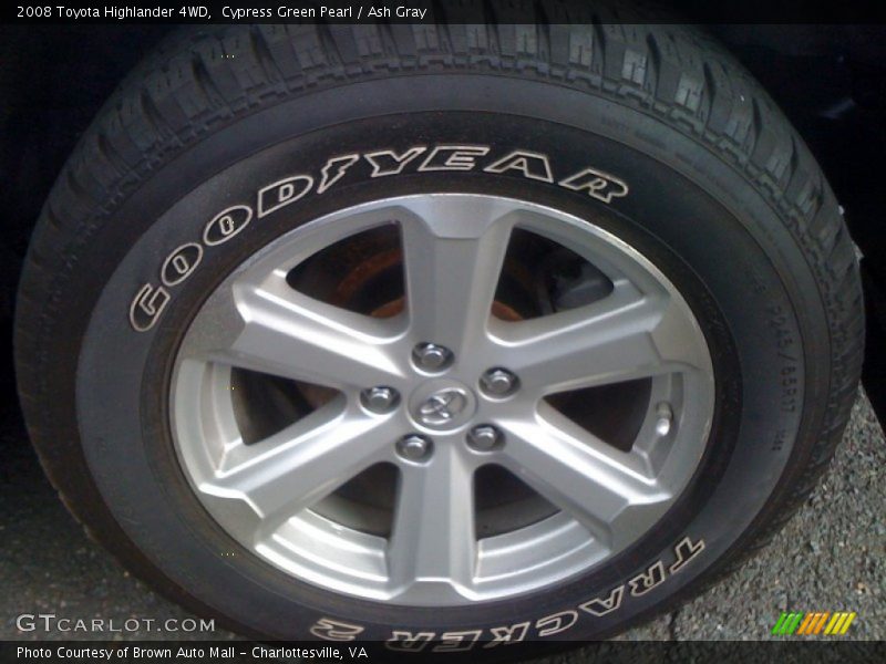 Cypress Green Pearl / Ash Gray 2008 Toyota Highlander 4WD