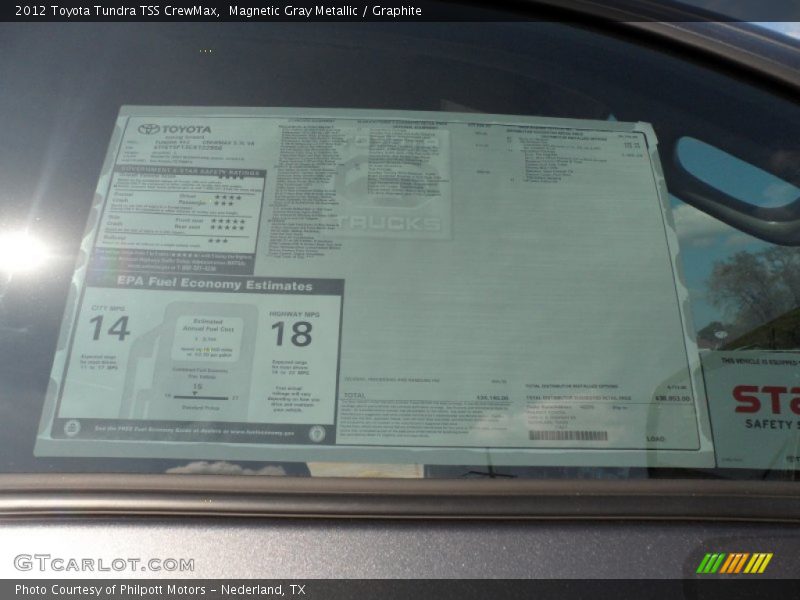 Magnetic Gray Metallic / Graphite 2012 Toyota Tundra TSS CrewMax