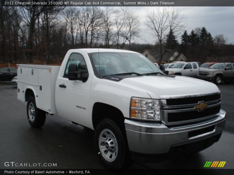 Summit White / Dark Titanium 2012 Chevrolet Silverado 3500HD WT Regular Cab 4x4 Commercial