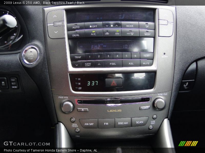 Black Sapphire Pearl / Black 2009 Lexus IS 250 AWD