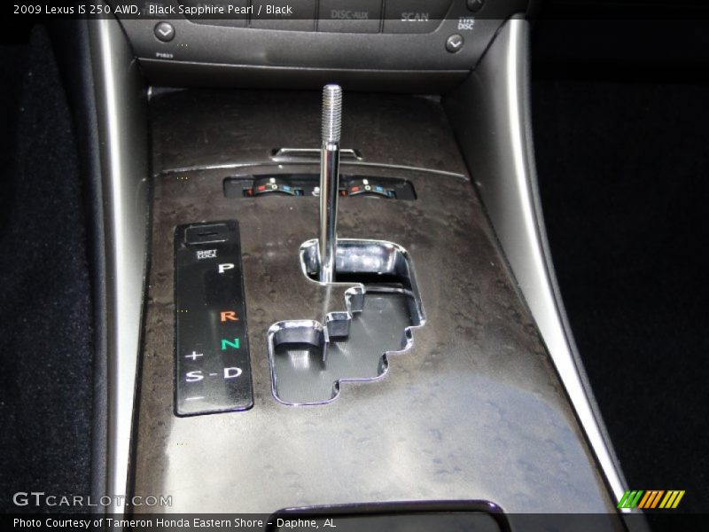 Black Sapphire Pearl / Black 2009 Lexus IS 250 AWD