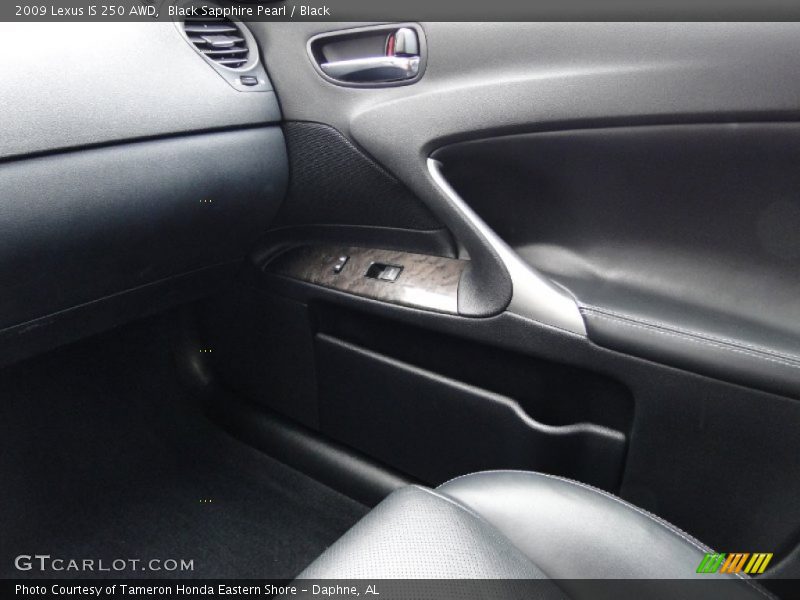 Black Sapphire Pearl / Black 2009 Lexus IS 250 AWD