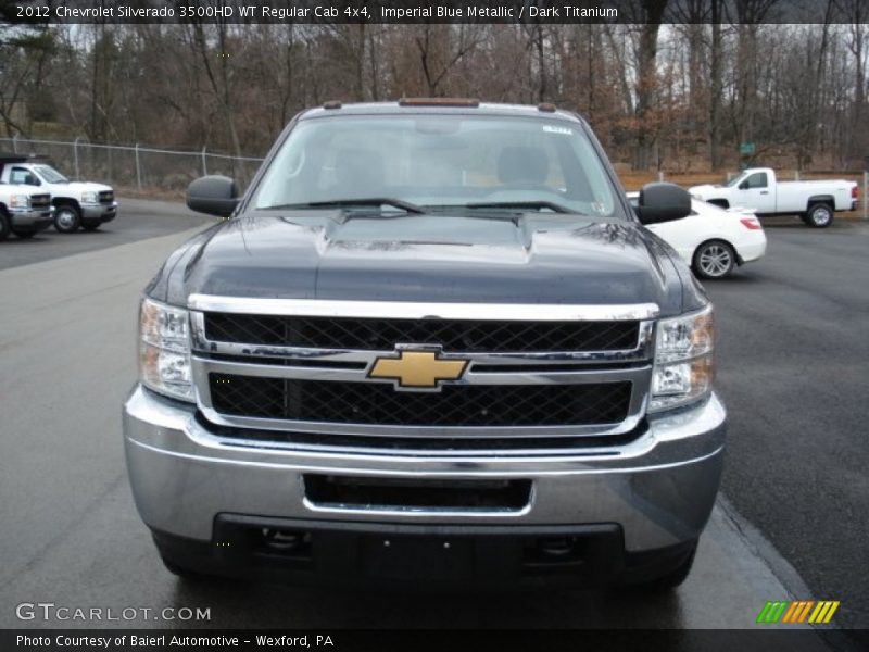 Imperial Blue Metallic / Dark Titanium 2012 Chevrolet Silverado 3500HD WT Regular Cab 4x4