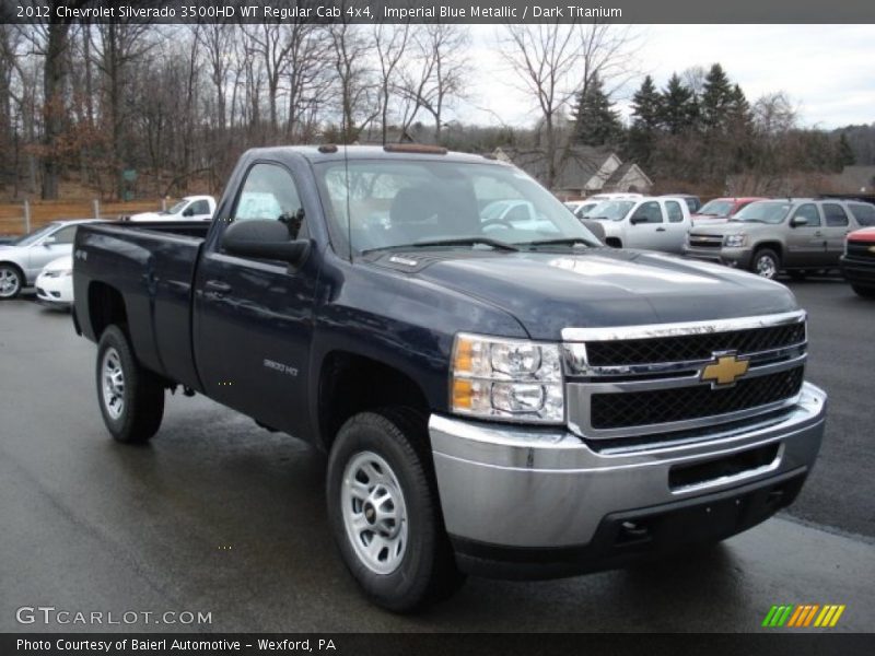 Imperial Blue Metallic / Dark Titanium 2012 Chevrolet Silverado 3500HD WT Regular Cab 4x4