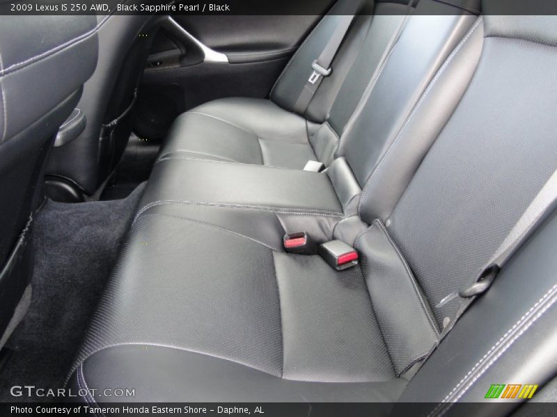 Black Sapphire Pearl / Black 2009 Lexus IS 250 AWD
