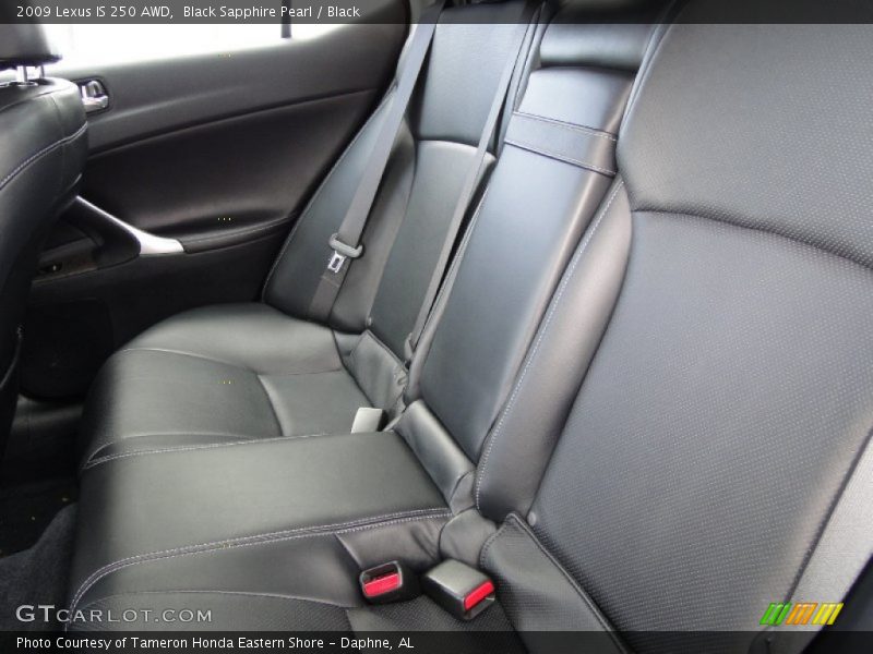 Black Sapphire Pearl / Black 2009 Lexus IS 250 AWD