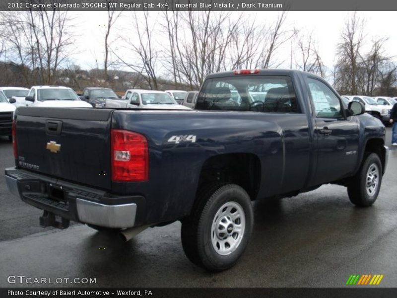 Imperial Blue Metallic / Dark Titanium 2012 Chevrolet Silverado 3500HD WT Regular Cab 4x4