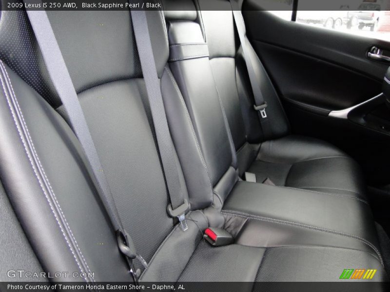 Black Sapphire Pearl / Black 2009 Lexus IS 250 AWD