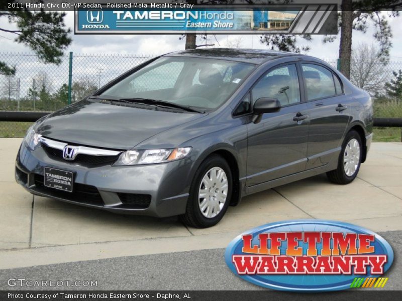 Polished Metal Metallic / Gray 2011 Honda Civic DX-VP Sedan