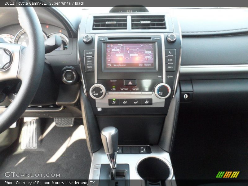 Super White / Black 2012 Toyota Camry SE