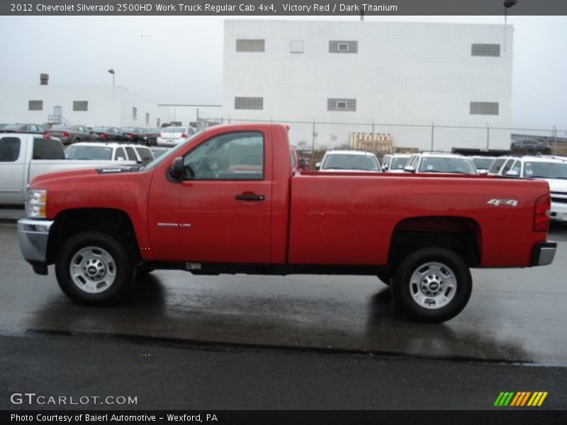 Victory Red / Dark Titanium 2012 Chevrolet Silverado 2500HD Work Truck Regular Cab 4x4