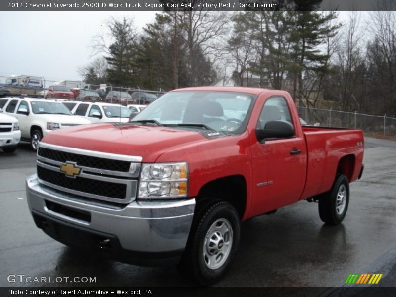 Victory Red / Dark Titanium 2012 Chevrolet Silverado 2500HD Work Truck Regular Cab 4x4