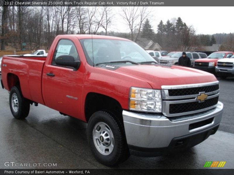 Victory Red / Dark Titanium 2012 Chevrolet Silverado 2500HD Work Truck Regular Cab 4x4