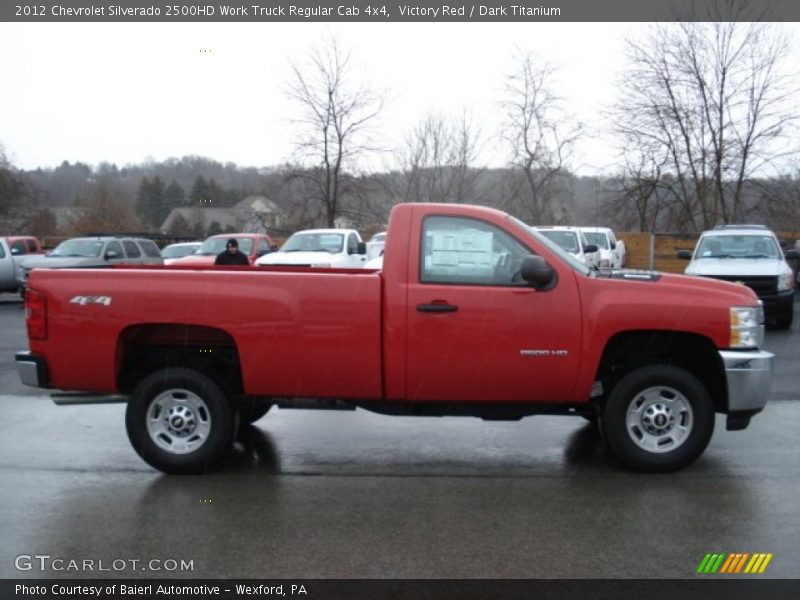 Victory Red / Dark Titanium 2012 Chevrolet Silverado 2500HD Work Truck Regular Cab 4x4