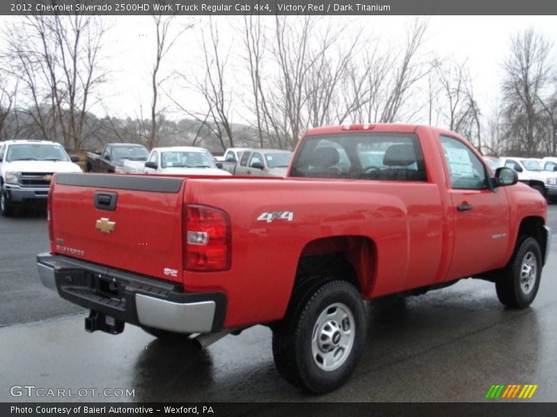 Victory Red / Dark Titanium 2012 Chevrolet Silverado 2500HD Work Truck Regular Cab 4x4