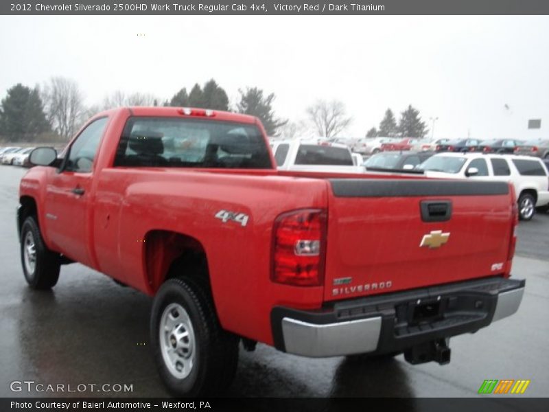 Victory Red / Dark Titanium 2012 Chevrolet Silverado 2500HD Work Truck Regular Cab 4x4
