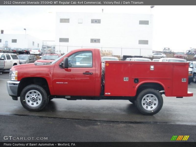 Victory Red / Dark Titanium 2012 Chevrolet Silverado 3500HD WT Regular Cab 4x4 Commercial