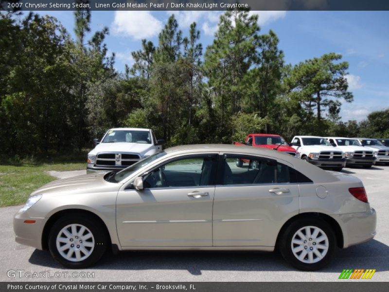 Linen Gold Metallic Pearl / Dark Khaki/Light Graystone 2007 Chrysler Sebring Sedan