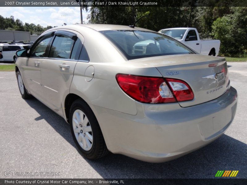 Linen Gold Metallic Pearl / Dark Khaki/Light Graystone 2007 Chrysler Sebring Sedan