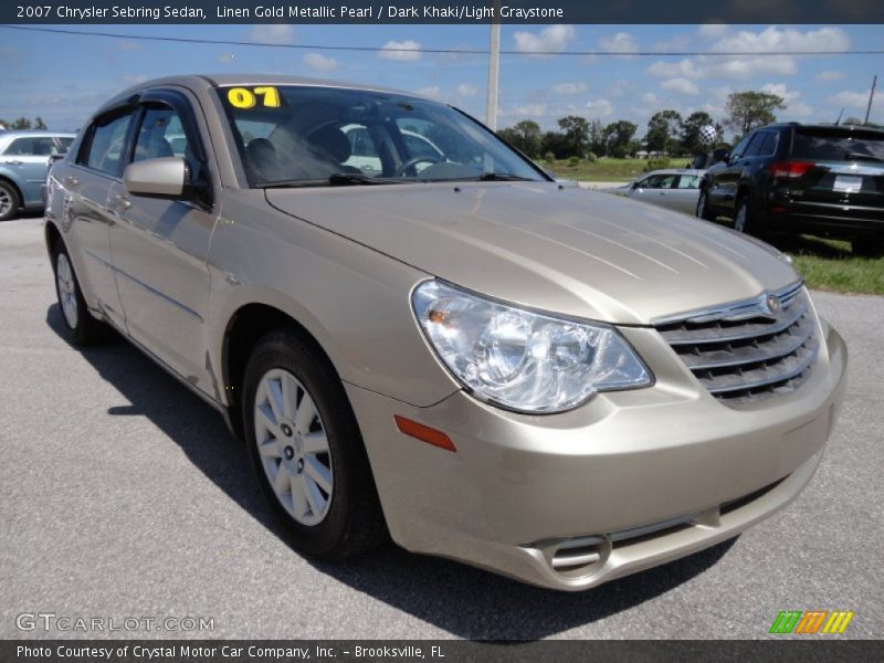 Linen Gold Metallic Pearl / Dark Khaki/Light Graystone 2007 Chrysler Sebring Sedan