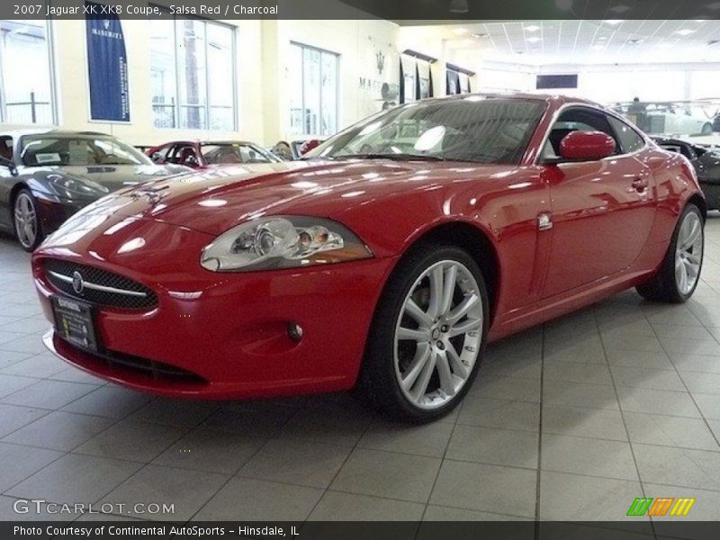 Salsa Red / Charcoal 2007 Jaguar XK XK8 Coupe