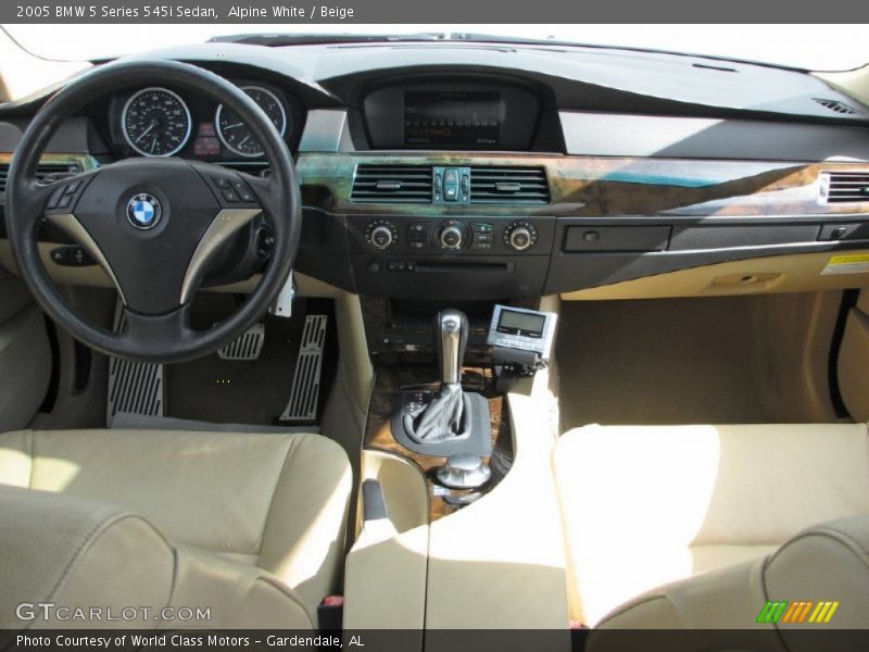 Alpine White / Beige 2005 BMW 5 Series 545i Sedan