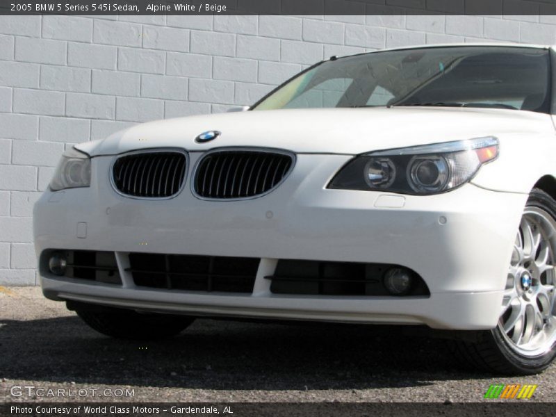 Alpine White / Beige 2005 BMW 5 Series 545i Sedan