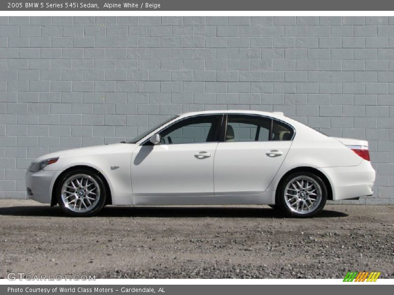 Alpine White / Beige 2005 BMW 5 Series 545i Sedan