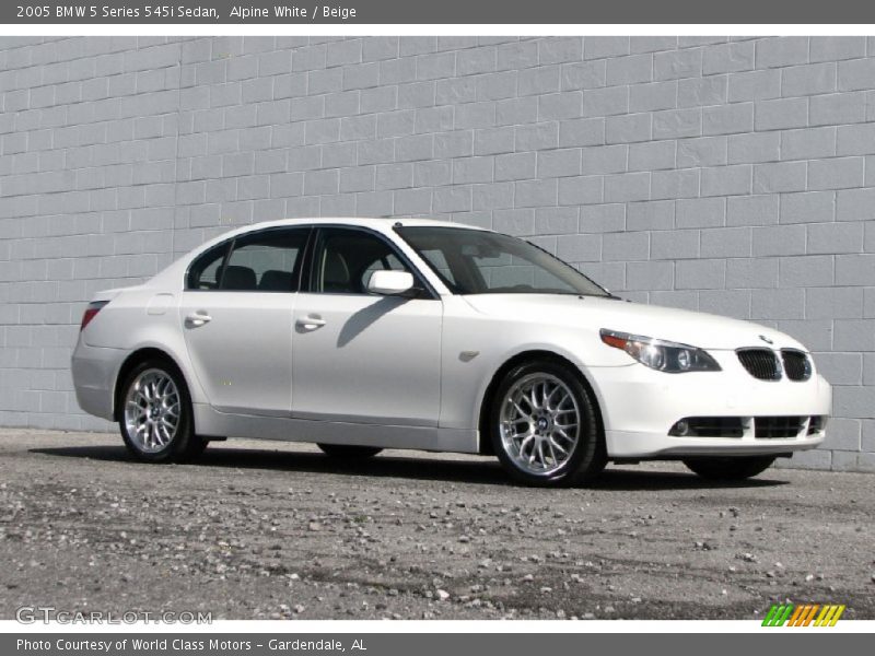 Alpine White / Beige 2005 BMW 5 Series 545i Sedan