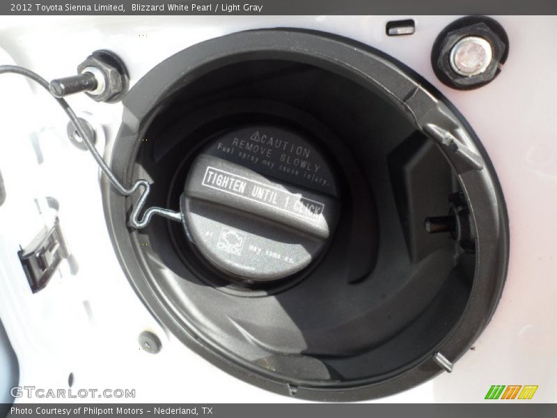 Blizzard White Pearl / Light Gray 2012 Toyota Sienna Limited