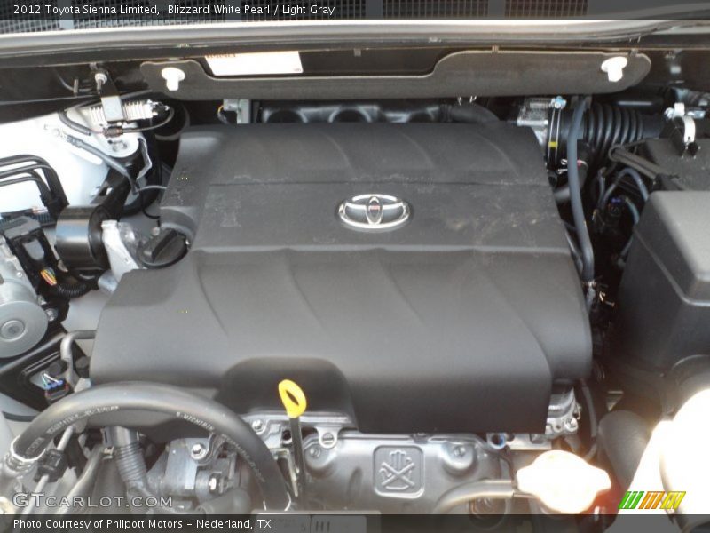 Blizzard White Pearl / Light Gray 2012 Toyota Sienna Limited