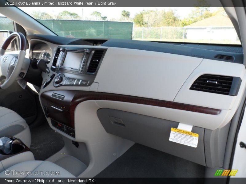 Blizzard White Pearl / Light Gray 2012 Toyota Sienna Limited