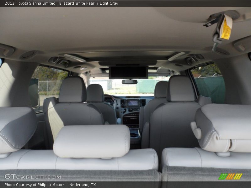 Blizzard White Pearl / Light Gray 2012 Toyota Sienna Limited