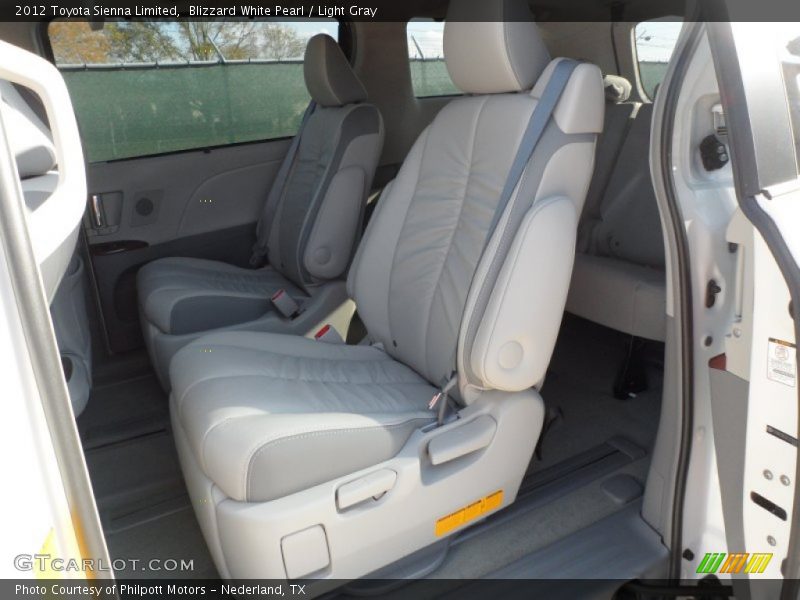 Blizzard White Pearl / Light Gray 2012 Toyota Sienna Limited