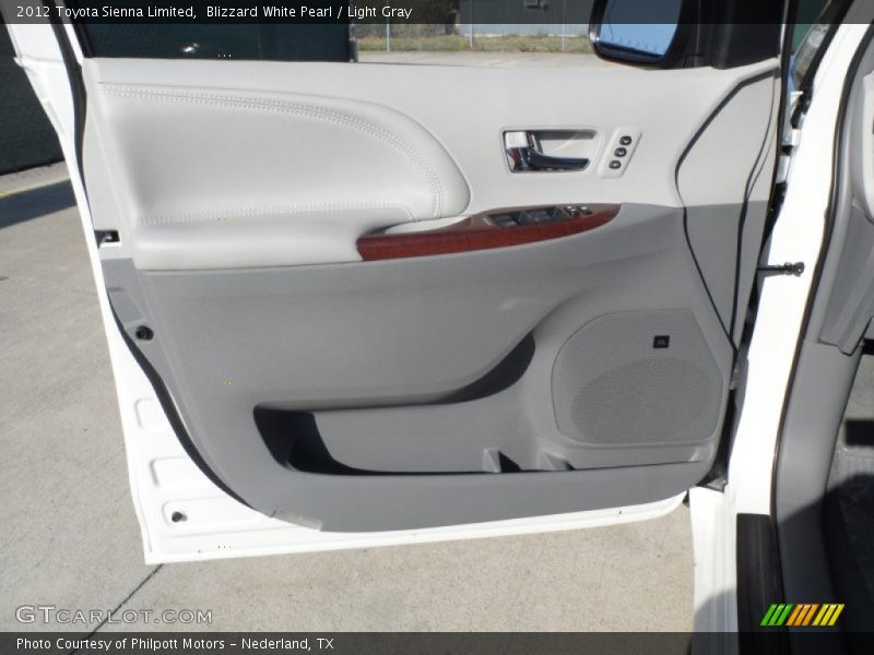 Blizzard White Pearl / Light Gray 2012 Toyota Sienna Limited