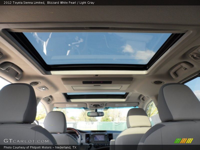 Blizzard White Pearl / Light Gray 2012 Toyota Sienna Limited