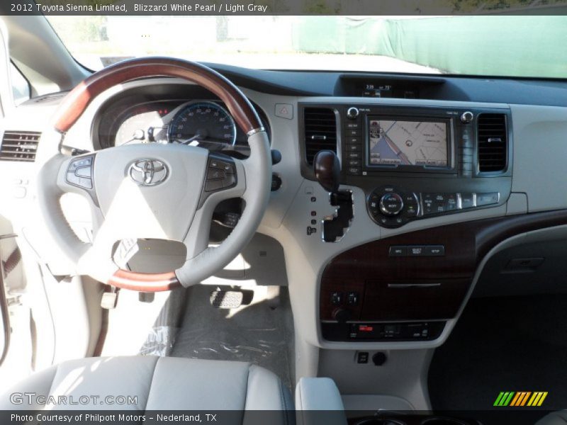 Blizzard White Pearl / Light Gray 2012 Toyota Sienna Limited