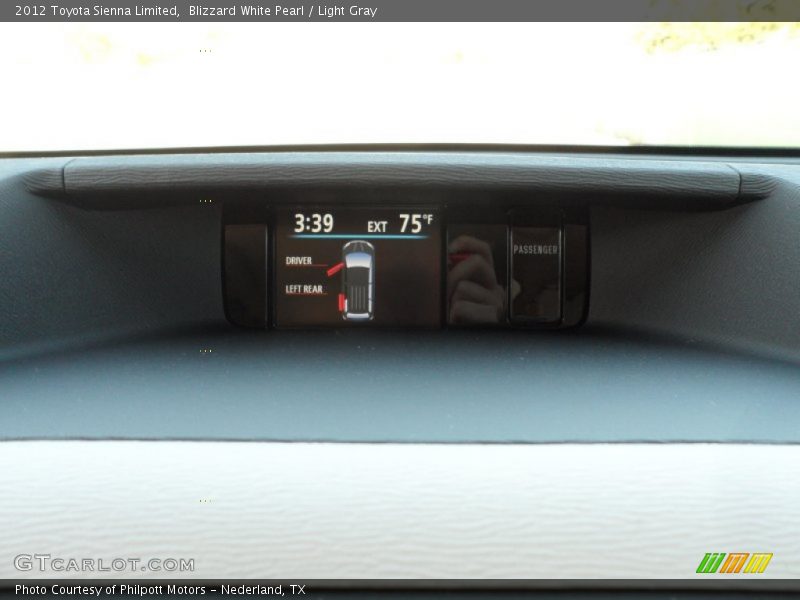 Blizzard White Pearl / Light Gray 2012 Toyota Sienna Limited