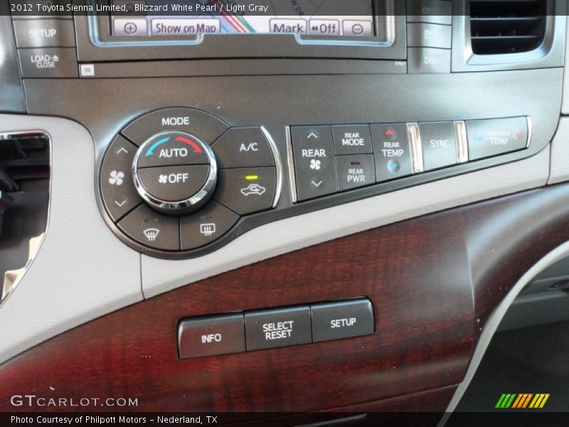 Blizzard White Pearl / Light Gray 2012 Toyota Sienna Limited