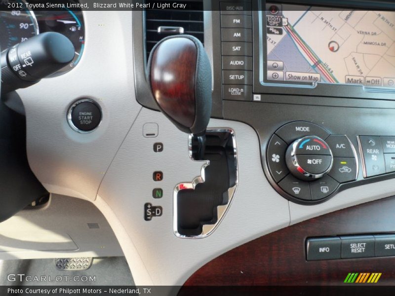 Blizzard White Pearl / Light Gray 2012 Toyota Sienna Limited