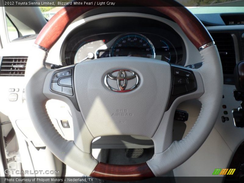 Blizzard White Pearl / Light Gray 2012 Toyota Sienna Limited